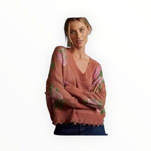 Women's Floral Knit Sweater
